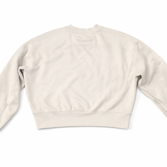 Lululemon Softstreme Perfectly Oversized Cropped Crew Bone Size 2 - Picture 4 of 6